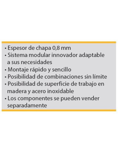 Conjunto Taller 4 Módulos S/Acero Inox Alyco 199006