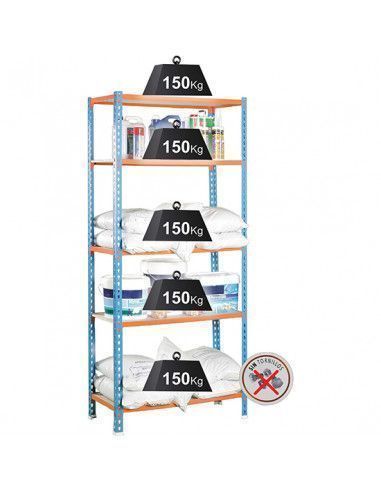 Estantería Metálica 1800x900x400 mm - 750 Kg