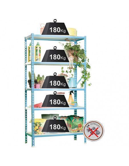 Estantería Metálica 1800x900x300 mm - 900 Kg