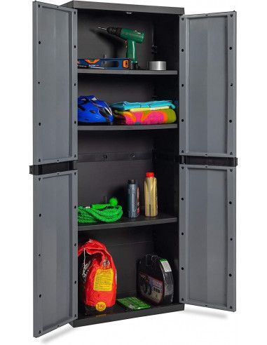 Armario Resina 3 Estantes 165x65x37 cm