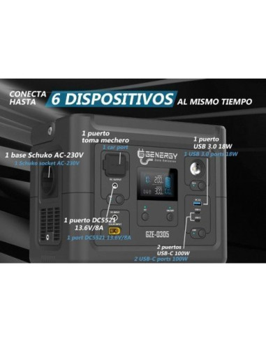 Generador Eléctrico Genergy GZE0305 - Estación de Energía