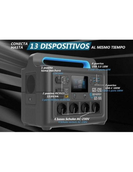 Generador Eléctrico Genergy GZE1210 - Estación de Energía