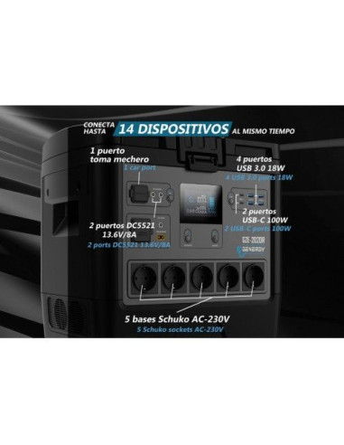 Generador Eléctrico Genergy GZE2020R + Batería Extraible - Estación de Energía