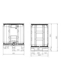 Depósito Plástico 300 Litros Palet Rectangular 2