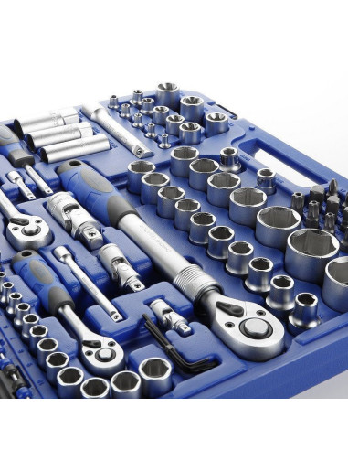 Juego Llaves de Vaso de 1/2", 1/4" Y 3/8" - 155 Piezas Alyco 192386