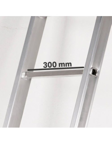 Escalera Telescópica Aluminio 4+4 Peldaños Teleflex