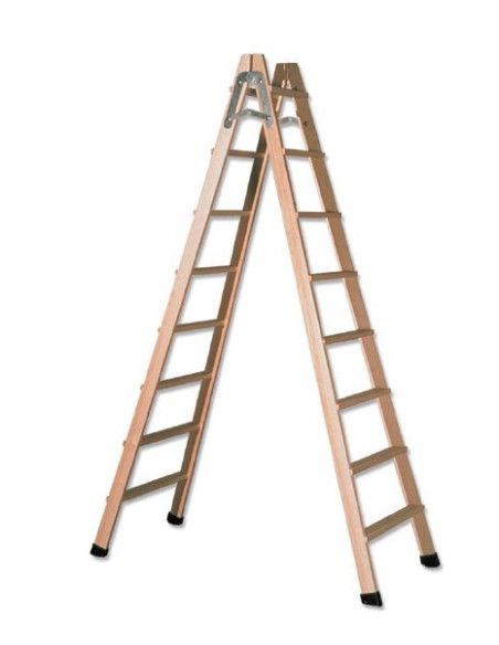 Escalera Madera 9 Peldaños - 2,25 M