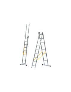 Escalera Aluminio 2X7 - 2+2 M - 52x25mm