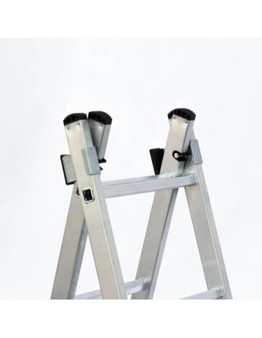 Escalera Aluminio 3x10 - 2,88+2,88+2,88 M - 67-73-67x25mm