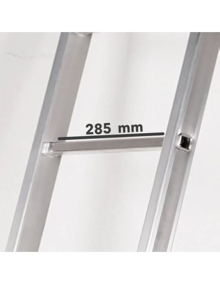 Escalera Telescópica Articulada Aluminio 3+3 Pestaña