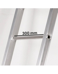 Escalera Aluminio 2x10 CUERDA - 2,88+2,88 M - 73x25mm 2