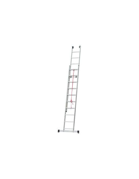 Escalera Aluminio 2x12 CUERDA - 3,44+3,44 M - 73x25mm