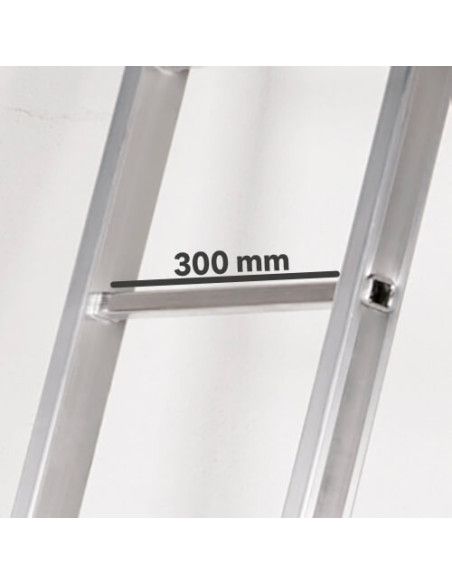 Escalera Aluminio 2x12 CUERDA - 3,44+3,44 M - 73x25mm