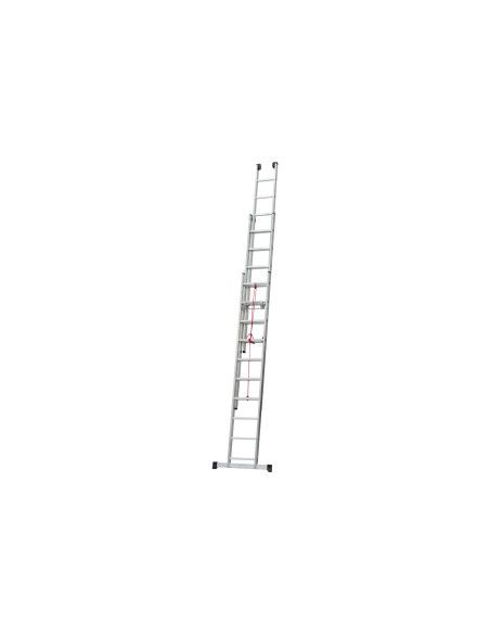 Escalera Aluminio 3x10 CUERDA - 2,88+2,88+2,88 M - 73x25mm