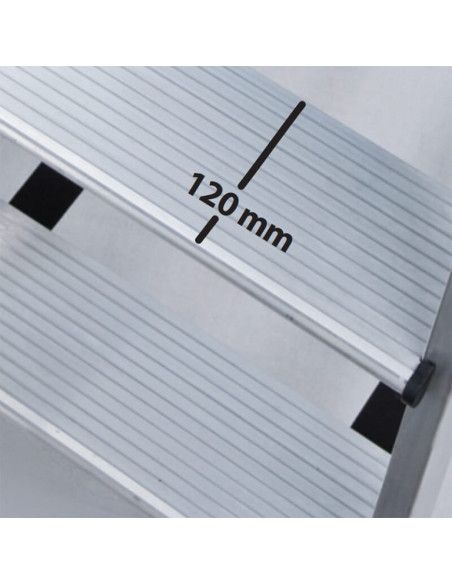 Escalera Doble Aluminio Profesional 3 Peldaños