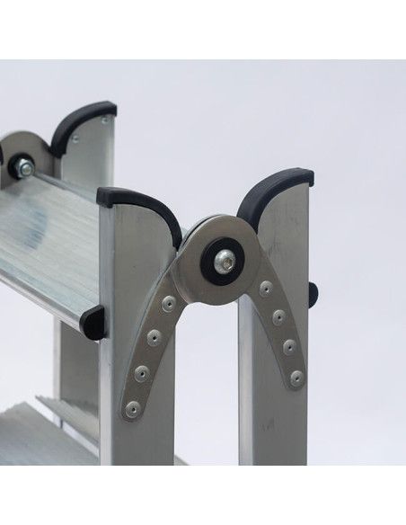 Escalera Doble Aluminio Profesional 3 Peldaños