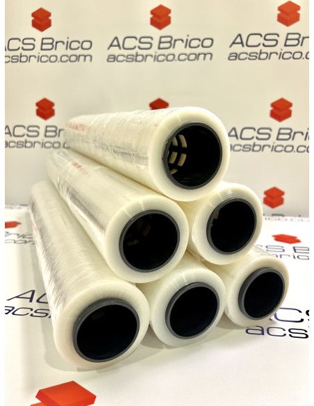 Film Plástico Estirable Transparente 1,40 Kg - Mandril 100 Gr Pet