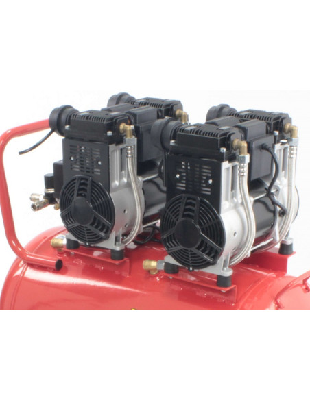 Compresor Aire Silencioso 100 L - 6 Hp - 2 Motores