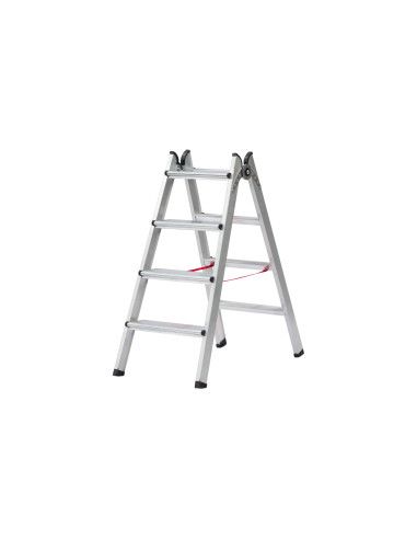 Escalera Doble Aluminio Profesional 4 Peldaños