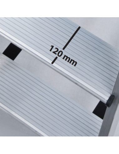 Escalera Doble Aluminio Profesional 6 Peldaños