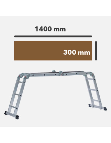 Escalera Multiflex Aluminio Profesional 4x3...
