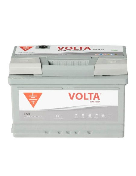 Batería Coche 77Ah 750A EN Silver Volta S770D +Dcha
