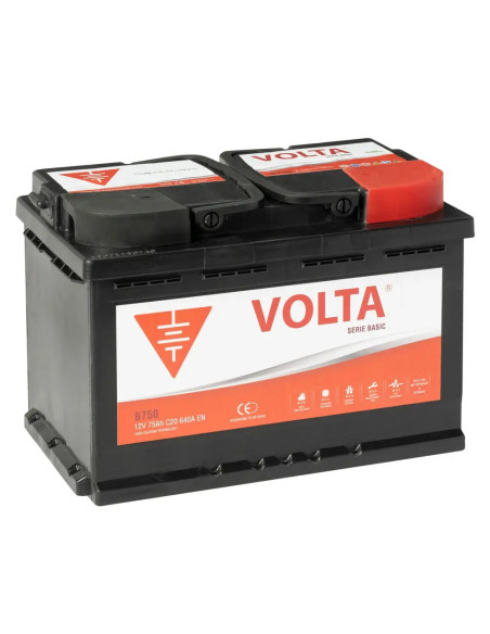 Batería de Coche 75Ah 640A EN Basic Volta B750D