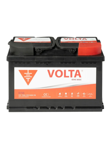Batería de Coche 75Ah 640A EN Basic Volta B750D