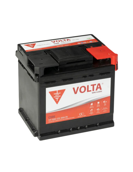 Batería de Coche 50Ah 400A EN Classic Volta C500D