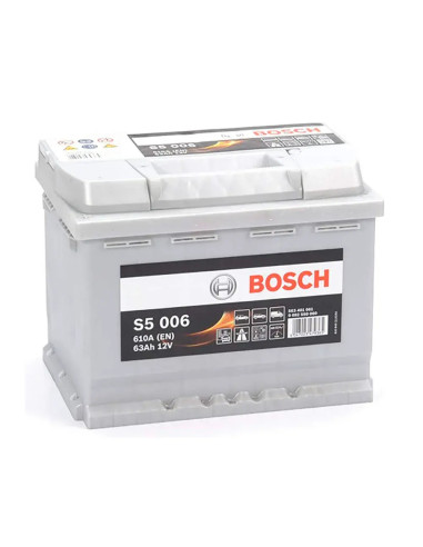 Batería coche 63 Ah 610 A EN Bosch S5006 + Izq