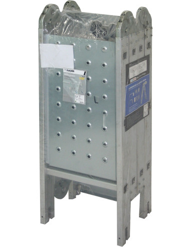 Escalera Multisusos Aluminio Profesional 4x3 Peldaños Plataforma - 10086