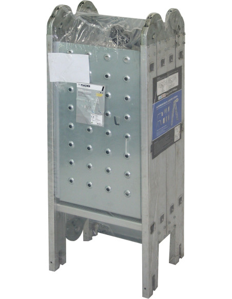 Escalera Multisusos Aluminio Profesional 4x3 Peldaños Plataforma - 10086