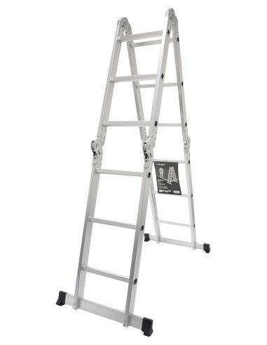 Escalera Multisusos Aluminio Profesional 4x3 Peldaños Plataforma - 10086