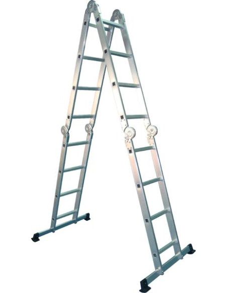 Escalera Multiusos Aluminio Profesional 4x4 Peldaños - 10087