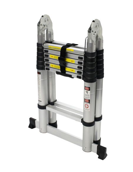 Escalera Doble Extensible 7+7 Peldaños - 10059